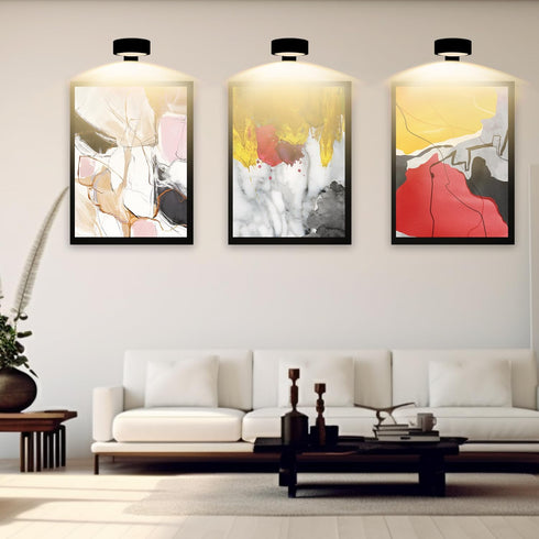 Arixinks 3PACK 3 Dimmable, Picture Light Battery Operated with Remote, Painting Light for Wall Art with Lighting Colors