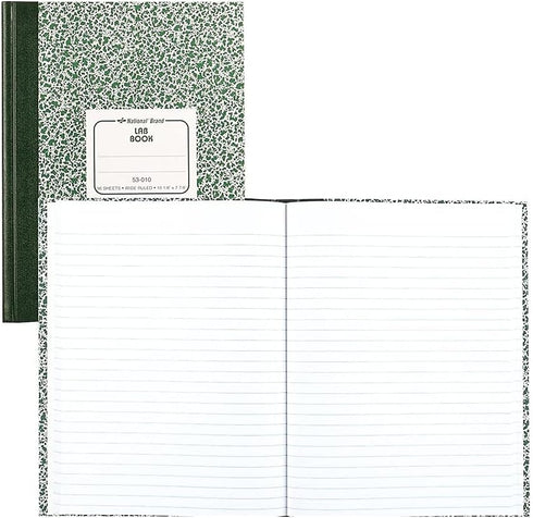 National 53010 Lab Notebook, Legal Rule, 10 1/8 x 7 7/8, White, 96 Sheets
