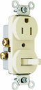 Legrand Pass & Seymour 691TRLACC6 Combination Switch, 15 Amp 120/125V Single Pole Toggle Switch and Tamper Resistant