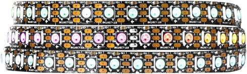 BTF-LIGHTING WS2812B IC RGB LED Strip,UL Listed,Pure Gold Wires,DC5V 3.28FT 100LED 5050SMD,Individually