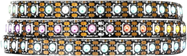 BTF-LIGHTING WS2812B IC RGB LED Strip,UL Listed,Pure Gold Wires,DC5V 3.28FT 100LED 5050SMD,Individually