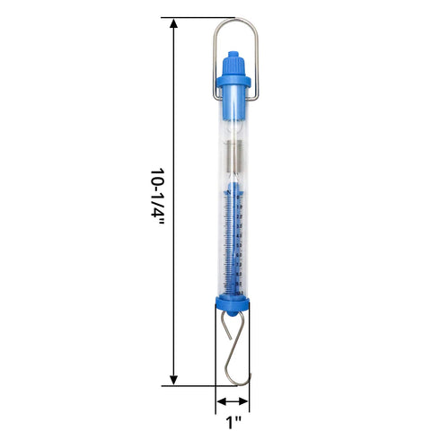 QWORK Plastic Tubular Spring Scale, 1N to 30N Capacity, Set of 5 with Grams & Newton Calibration