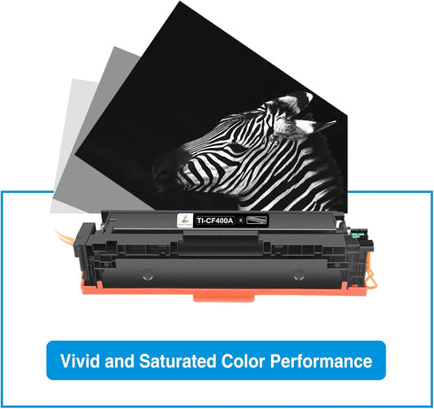 TRUE IMAGE Compatible Toner Cartridge for HP 201A CF400A 201X (Black, 1-Pack) for Color Pro MFP