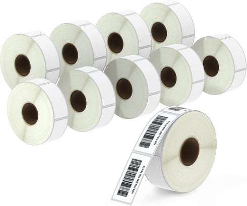 BETCKEY 1" x 2" Barcode & Address Labels - Compatible with Zebra Label Printer, 10 Rolls, 7500 Labels