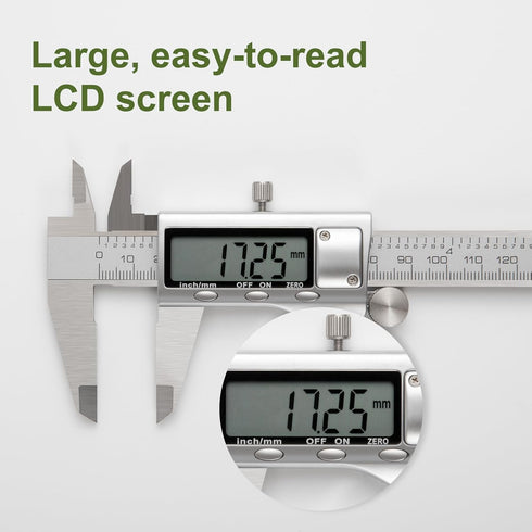 All-Metal Digital Caliper 0-12" Measuring Tool with Auto-Off Feature, Interchangeable Between Inches and Millimeters