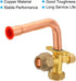 PATIKIL Air Conditioner Stop Valve - 1/2" OD Copper Tube Elbow 90 Degree 3 Way Angle Service Valve