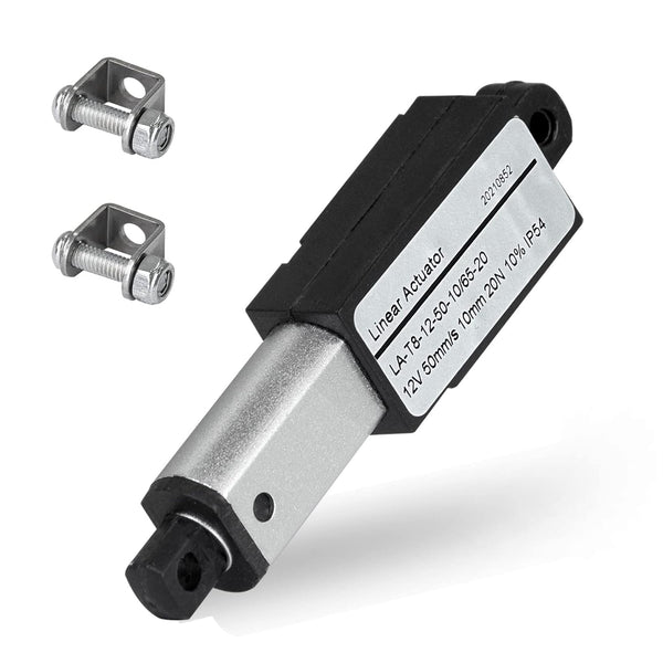 DC HOUSE Mini Electric Linear Actuator, Stroke 0.4"–Force 4.5 lbs–12V, Ideal for Intelligent Range Hood, Robotics