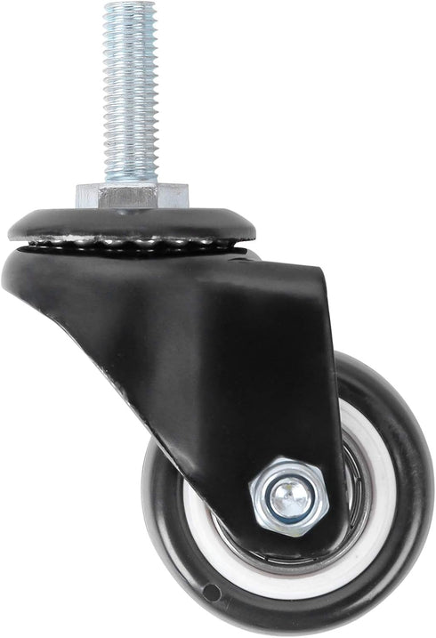 GXYY 1.5 Inch Swivel Caster Wheels PU, 360 Degree Threaded Stem, 330lb Capacity, Pack of 4