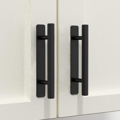 HOMOTEK 4 Pack Self-Adhesive Sliding Closet Door Handles, Instant Self-Stick Cabinet Drawer Handles, Stick-On Kitchen