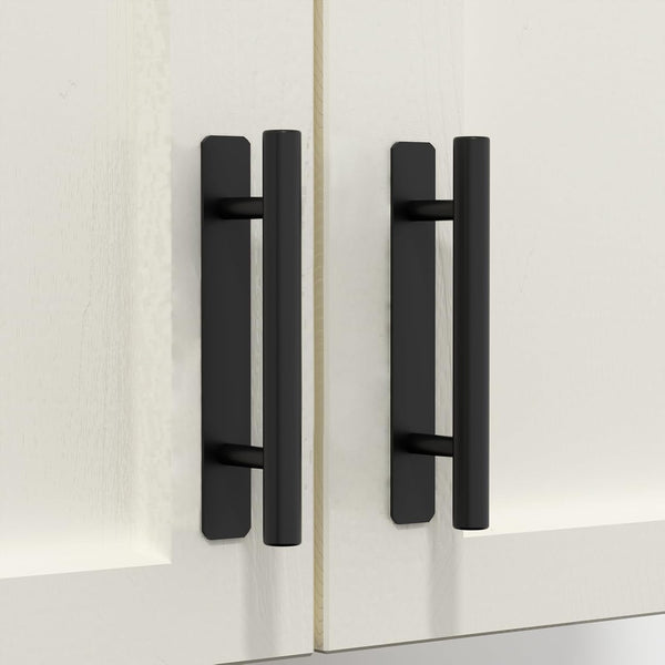 HOMOTEK 4 Pack Self-Adhesive Sliding Closet Door Handles, Instant Self-Stick Cabinet Drawer Handles, Stick-On Kitchen