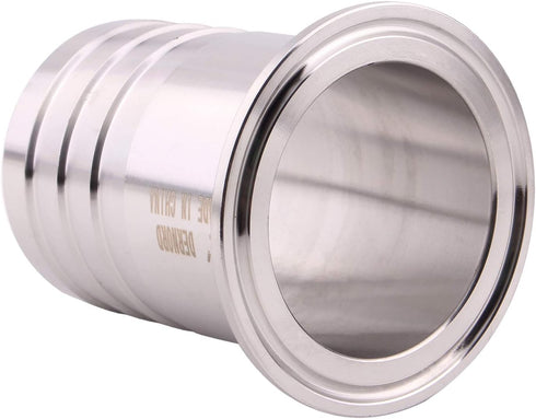 DERNORD 2" Tri Clamp to 2" Hose Barbed Adapter, SUS304 Sanitary Hose Barb Pipe Fitting