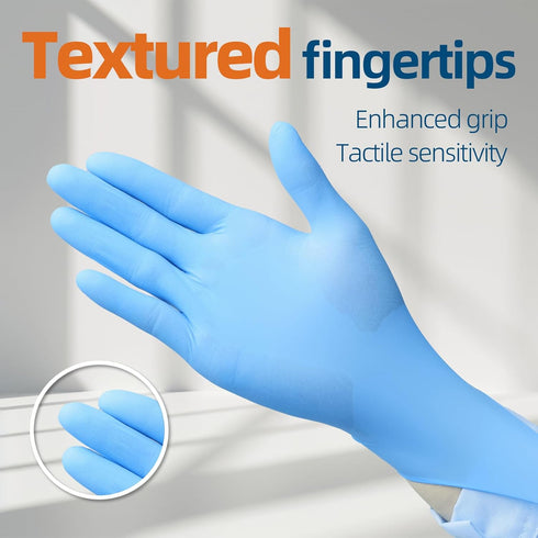 Nitrile Exam Gloves, 3.5-Mil Blue Disposable Latex-Free, Extra Soft Medical Gloves, Small Case of 1000