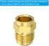 PATIKIL 5/8 SAE Male Thread Brass Flare Tube Fitting, 2 Pack Pipe Adapter Connector for Plumbing HVAC