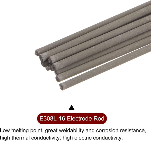 E308L-16 1/16" x 10" Welding Rod, 304 Stainless Steel A102 Electrodes for Welding Galvanized Steel, 0.15 Lb