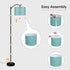 Shade,E26 BoostArea Floor Lamp for Living Room,LED Arched Floor Lamp,Tall Modern Standing Lamp with Green Linen Socket