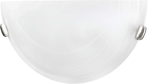 4271-91 1 Livex Lighting Home Basics Light Brushed Nickel Wall Sconce with White Alabaster Glass