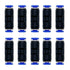 zjxed 1/8" OD x 1/8" OD Pneumatic Quick Connector - Push to Connect Fittings Straight Union/Coupler (Pack of 10)