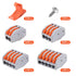 115 PCS Lever Wire Connectors Nuts Kit with Bases&Screws 28-12 AWG, Electrical Connectors 2/3/4/5 Conductor Combination, Compact Splicing Wire Connectors, Quick Disconnect Wire Splice Connectors