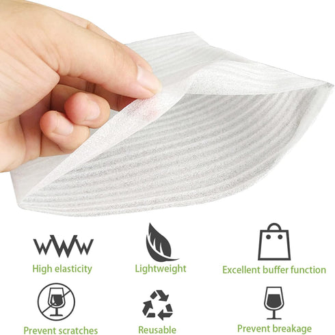 Foam Wrap Sheets Cushion Foam, 100 Pack for Moving, Shipping, Packaging, Storage, Safely Cushion Wrap for Dishes