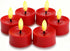 CANDLE CHOICE Battery Operated Flameless Tea Lights Realistic Black Wick Bright Flickering