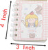 YIKANGHENG Cute Small Spiral Notebook, 4 Pcs 4 Inch x 3 Inch 4 Style Design Soft Paper Cover 8 mm Ruled Pages 80 Sheets(160 Pages) Journals for Study and Notes (Pink)