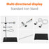 Chemistry Laboratory Stand Set with Support Stand, 2 Retort Rings, Rod and Flask Clamp