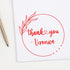 Packaging, 1-5/8" Elegant Pre-Inked Thank You Rubber Stamp for Business & Personal Use | Customizable Stamper