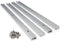 Zeberoxyz 4pcs 400mm/16" Aluminum T-Track Slider with Screws, Double Cut Profile for Woodworking and Clamps DIY Tools