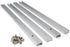 Zeberoxyz 4pcs 400mm/16" Aluminum T-Track Slider with Screws, Double Cut Profile for Woodworking and Clamps DIY Tools
