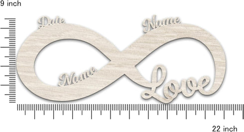 Namofactur Personalized Infinity love Sign - You and Me LED Night Light Sign - Personalized Valentine's day gifts