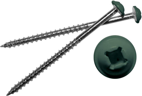 Mid America Painted Screws for Vinyl Shutters 028 Forest Green Bag of 12