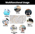 QIYI White Mouse Pad - Cute Marble Large Desk Mat, PU Leather Desk Protector, Non-Slip Extended Writing Pad