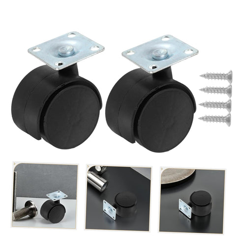 4pcs ABOOFAN Easy Mobility Casters Plastic Threaded Furniture Casters Swivel Rollers for Tables Sofas Bedside Cabinets