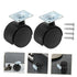 4pcs ABOOFAN Easy Mobility Casters Plastic Threaded Furniture Casters Swivel Rollers for Tables Sofas Bedside Cabinets