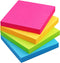 Bright Colors Sticky Notes 3x3, 4 Pads 100 Sheets/Pad Self-Stick Notes