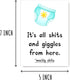 SNHDesign It's All Shits And Giggles From Here Card - Baby Diapers Card - Baby Shower Card - Funny New Baby Card - New