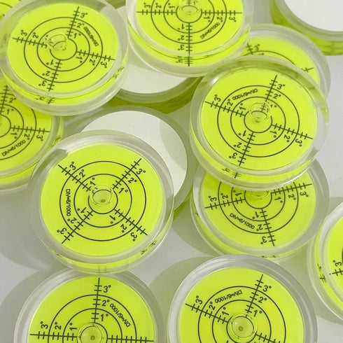 SIZIKJXGHWYI 40mm (40x10mm) Bubble Spirit Level with Double Sided Adhesive Bottom, Circular Level Bubble Measuring