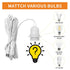 14.8ft Extension Hanging Lantern Cord Cable - White Pendant Lighting with Plug-in Cord and On/Off Switch,DIY with Lamp