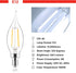 Sengled E12 Bulb Dimmable, 60W CA10 Bulbs, 5000K 12 Pack LED Candelabra Equivalent, Flame Tip Chandelier Light Daylight