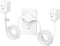 TROND Split Extension Cord Power Strip, Twin 10ft on Each Side, Low-Profile Flat
