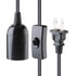 2-Pack 375W E26 E27 (6 Extension Hanging Lantern Cord Cable UL with Socket On/Off Button Pendant Lighting - Feet Black)
