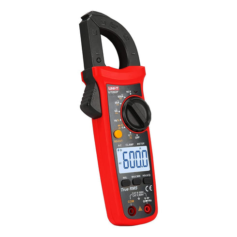 UNI-T UT202F Digital Clamp Meter, AC Current TRMS Volt Ohm Amp Meter, HVAC Clamp On Multimeter Auto Ranging 6000Counts