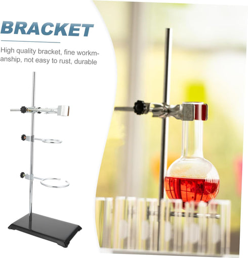 Lab Equipment Kit - Iron Base Retort Stand with Flask Clamp