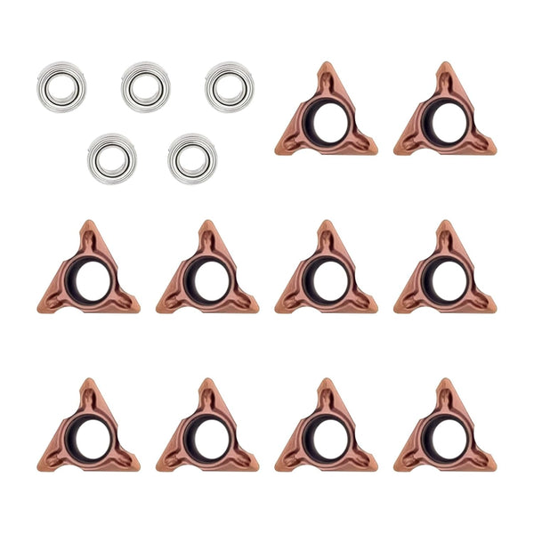 Indexable Inserts for Mini Pneumatic Chamfering Machine, 10 Pcs R-Angle Carbide Turning Inserts
