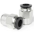 TAILONZ PNEUMATIC Male Straight Push to Connect Fittings - 3/8 Inch Tube OD x 3/8 Inch NPT Thread, Pack of 10