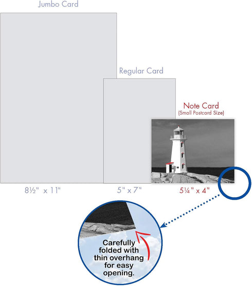 The Best Card Company 10 Lighthouse Thank You Notecards w/Envelopes, All-Occasion Stationery Set