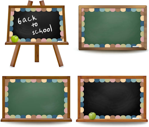 Whaline 32.8ft Multi Colors Bulletin Board Borders Colorful Die-Cut Strips Rolled Trim for School Office Chalkboard