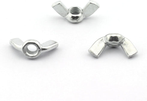 20 Pack 1/4" Zinc Plated Wing Nuts - Butterfly Fasteners Parts 1/4-20 Inches