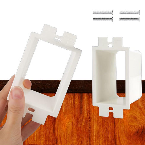 10 PCS BE1-2 Electrical Outlet Box Extenders - 1-Gang Box Extender with 20PCS Screws, White Power Outlet Accessories