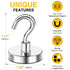 DIYMAG 150 Lbs Heavy Duty Neodymium Magnetic Hooks, 12 Packs with Strong Corrosion Protection